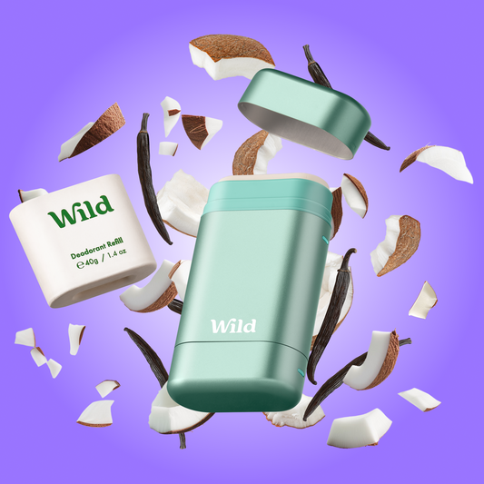 Aqua Stick Deodorant Case & Coconut and Vanilla Refill